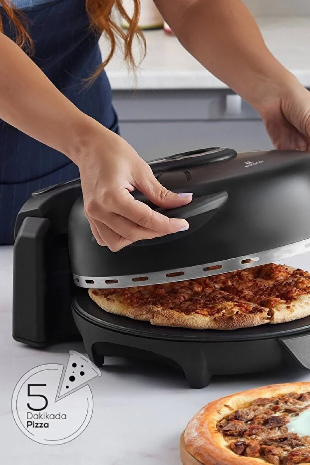 Gastro 10 in 1 Pizza Lahmacun ve Tandır Ekmeği Makinesi Biodiamond Matte Black
